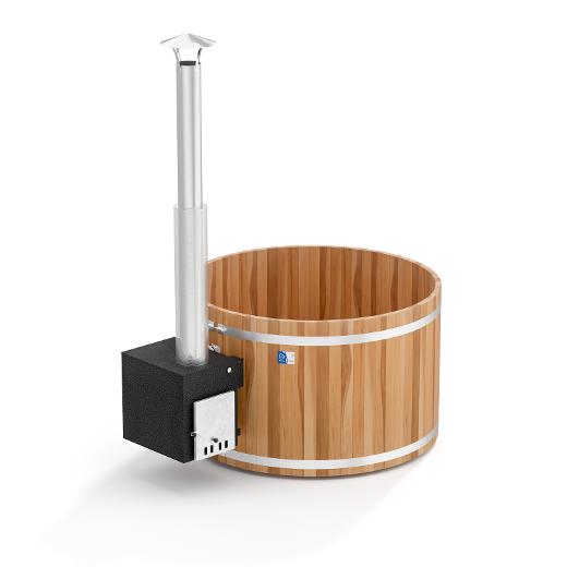 Kirami Premium Woody M - Ein hochwertiges, echtes und traditionelles Badefass für die durchschnittliche Familie