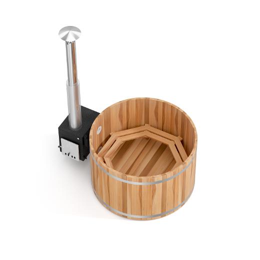 Kirami Premium Woody M - Ein hochwertiges, echtes und traditionelles Badefass für die durchschnittliche Familie