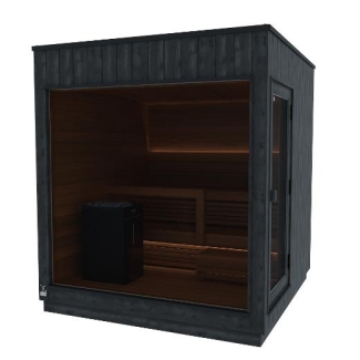 Kirami FinVision® -Sauna Nordic misty, Harvia Virta Combi 10,8 kW Elektroheizung