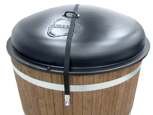 Sicherheitsschlösser für den Badefassdeckel.