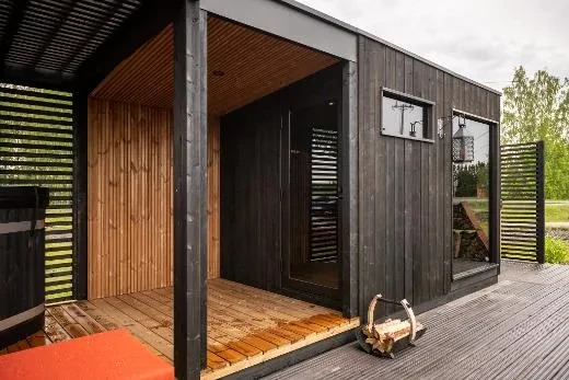 Kirami FinVision® -Umkleidekabine S Misty kann mit anderen Misty-Modulen verbunden werden