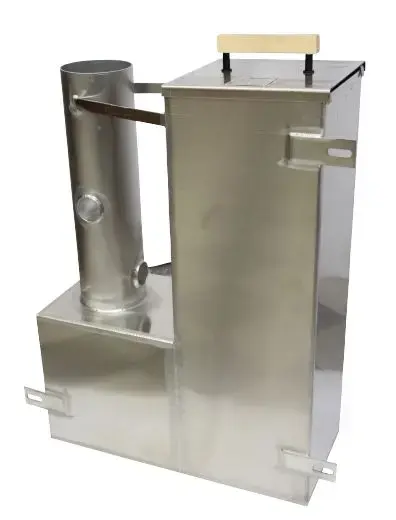 Innenofen für holzbefeuertes Badefass.