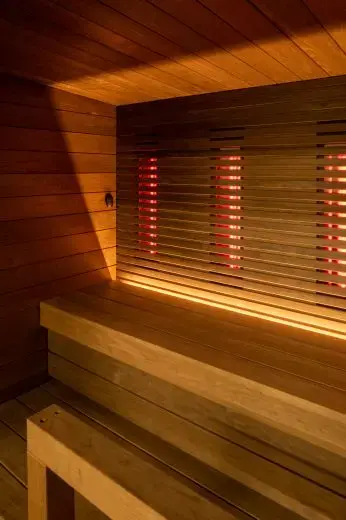 Kirami FinVision® -sauna Nordic misty, Harvia Virta Combi 10,8 kW Elektro - Ofen