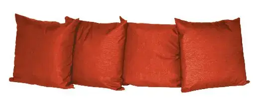 Sitzauflagen für das Sofasets (inkl. Sofa, Ottomane und 4 x Kissen), orange