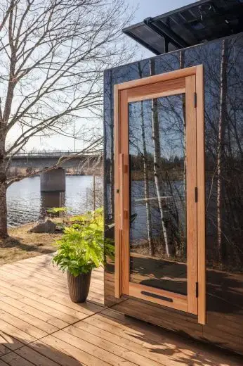 Kirami FinVision® -sauna M Zero (GlowBlack and CoralWhite)_Solarsystem model