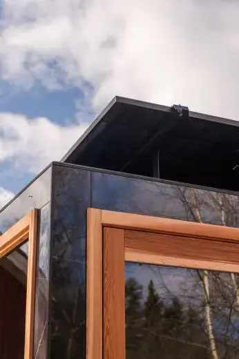 Kirami FinVision® -sauna M Zero (GlowBlack and CoralWhite)_Solarsystem model